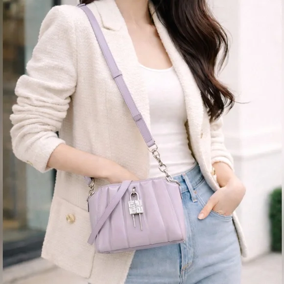 Givenchy Lilac Shoulder Bag with Crossbody long strap in great condition - Picture 9 of 9